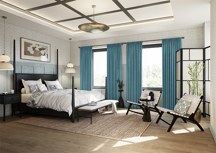 Kent, Peacock - Made to Measure Curtains - Image 7